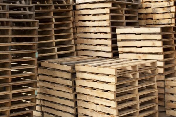 Wooden Pallets Stacked High
